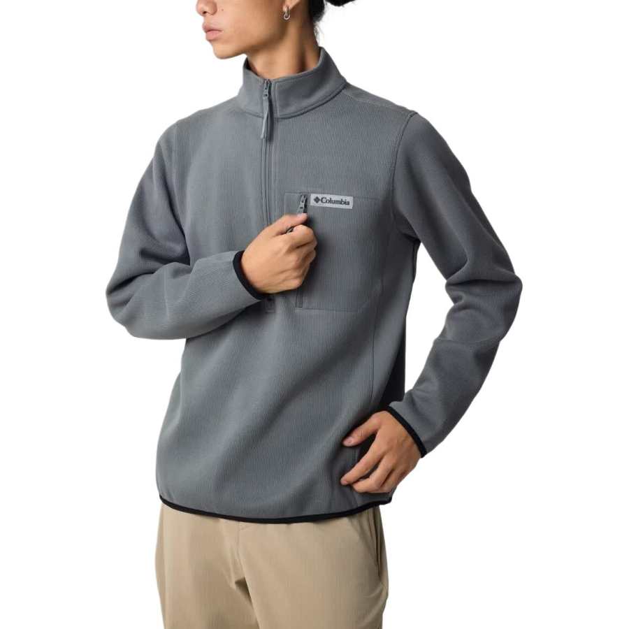Columbia Fleece Tops Men's Stand Collar Moderate