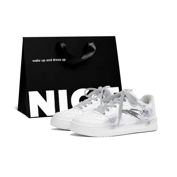 ANTA Skateboard Shoes Men's Low Top Gray