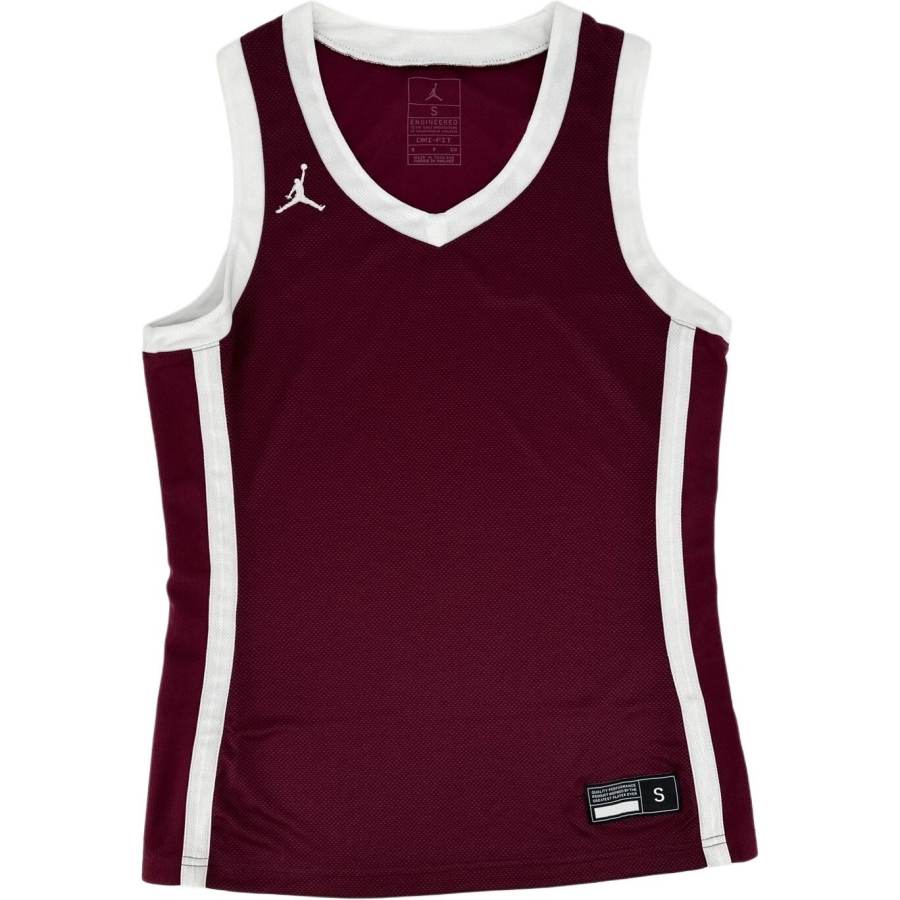 Jordan Jordan Jumpman Basketball Jerseys Women's Burgundy V Neck