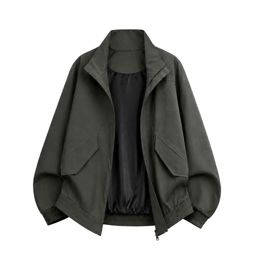 GWAF Jackets Men's Stand Collar Moderate Straight Fit