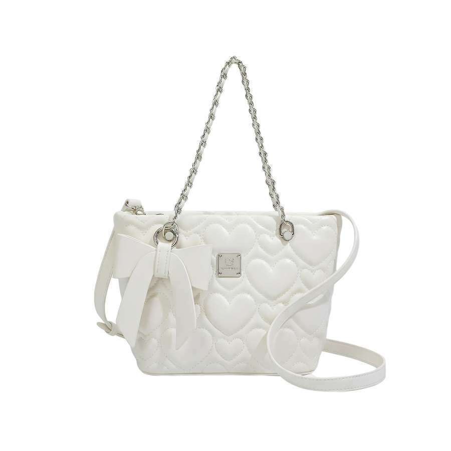 Sanrio Pu Shoulder Bag Women's White/Red/Pink