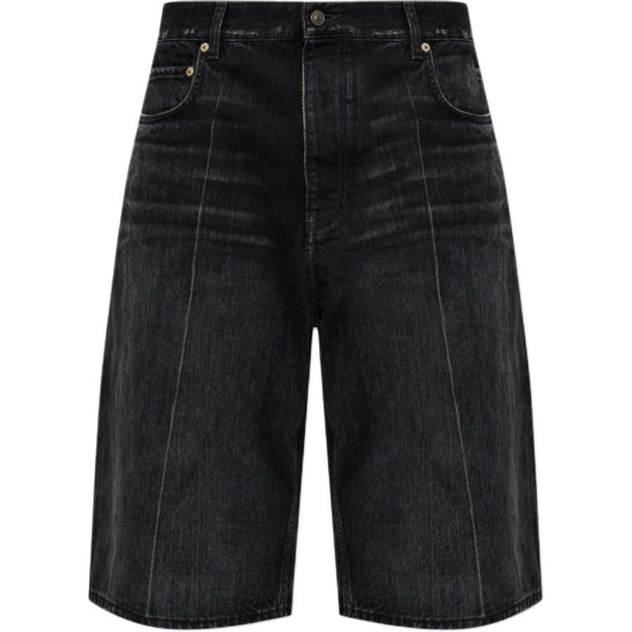 Balenciaga Denim Shorts Men's Black Moderate