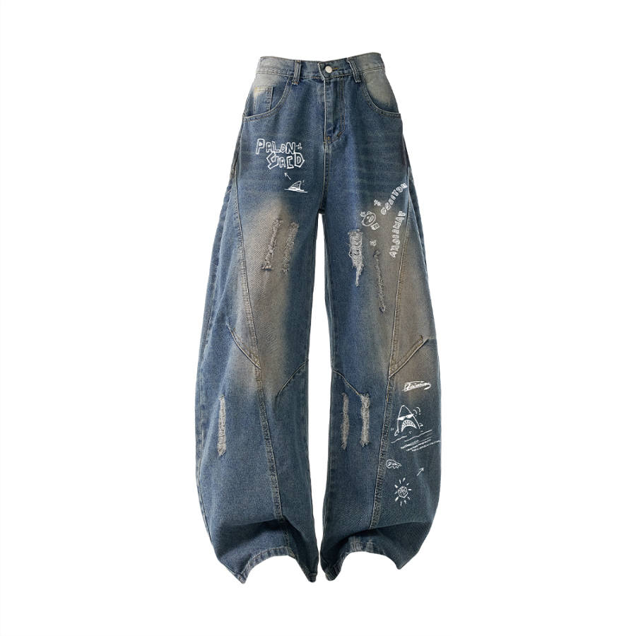 PAL ONGACO Jeans Men's Moderate Wide Leg Pants