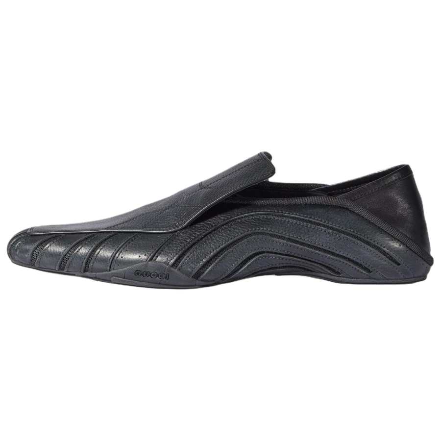 GUCCI Casual Leather Shoes Men's Low Top Black