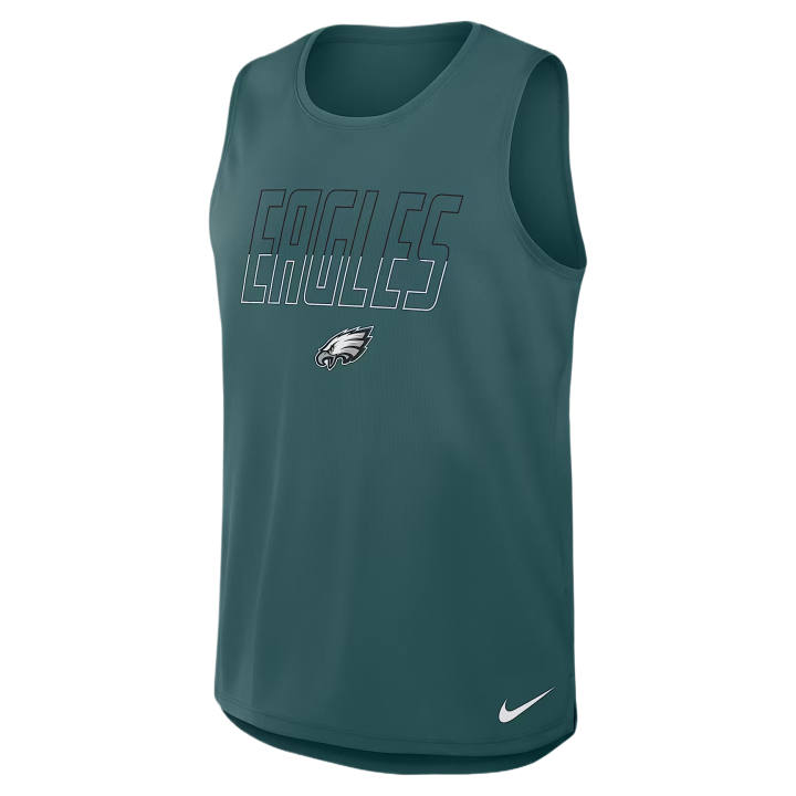 Nike Nike NFL Tank Tops Men's Green Crew Neck Moderate