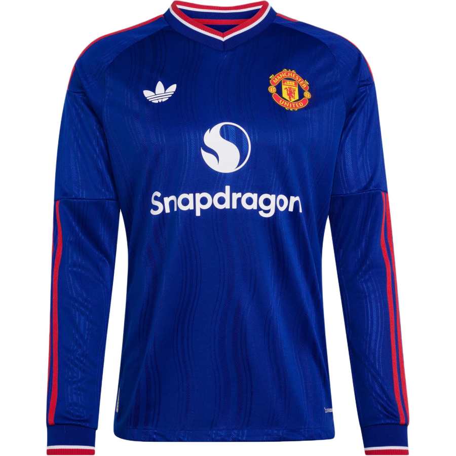 Adidas Originals Manchester United Soccer Jerseys Men's Royal Blue V Neck Moderate