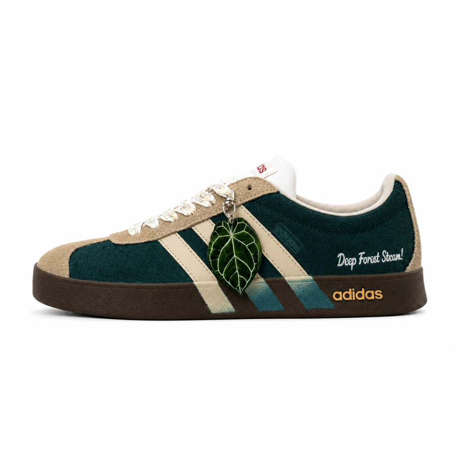 Adidas Adidas Vl Court Classic German Army Trainers Unisex Low Top Jasper/Dark Blue/Brown
