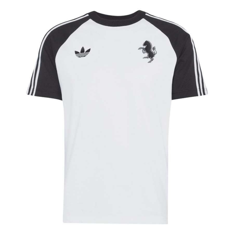 Adidas Originals Juventus T Shirts Men's Bright White Crew Neck Moderate
