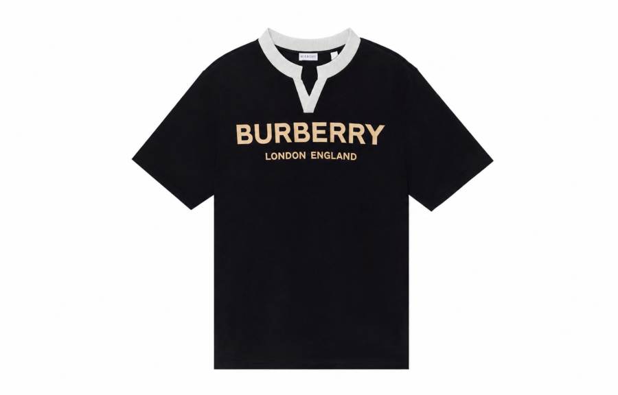 Burberry T Shirts Men's V Neck Moderate