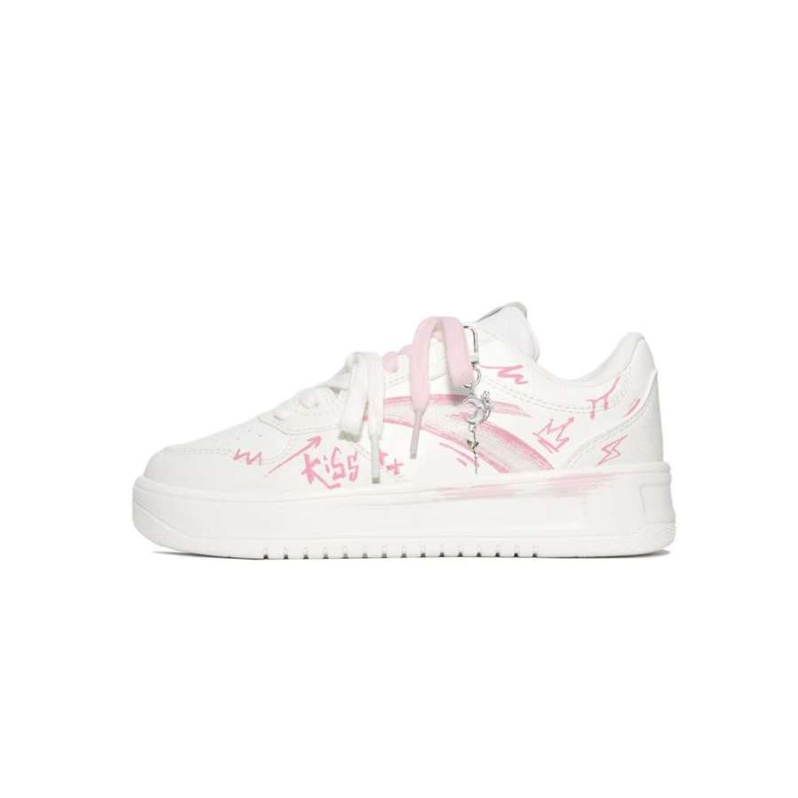 ANTA Easy Skateboard Shoes Women's Low Top Pink
