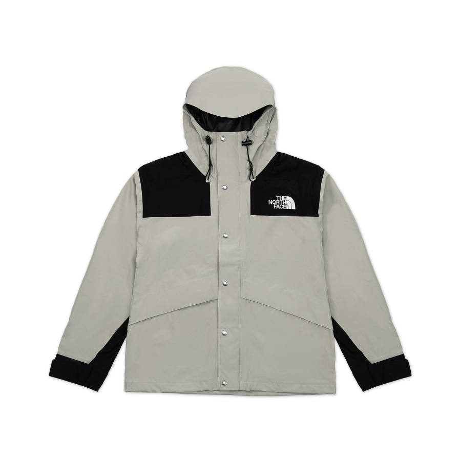 THE NORTH FACE Windbreaker Jackets Men's Ash Gray Hooded Non Detachable Thin