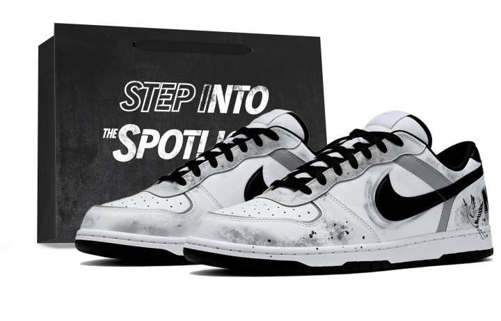 Nike Nike Big Skateboard Shoes Men's Low Top Black White