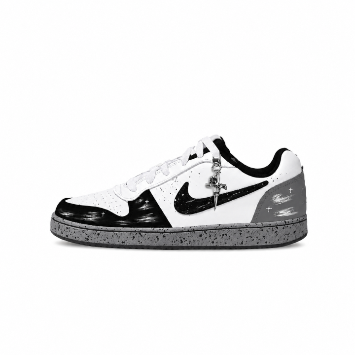 Nike Nike EBERNON Skateboard Shoes Men's Low Top Black White