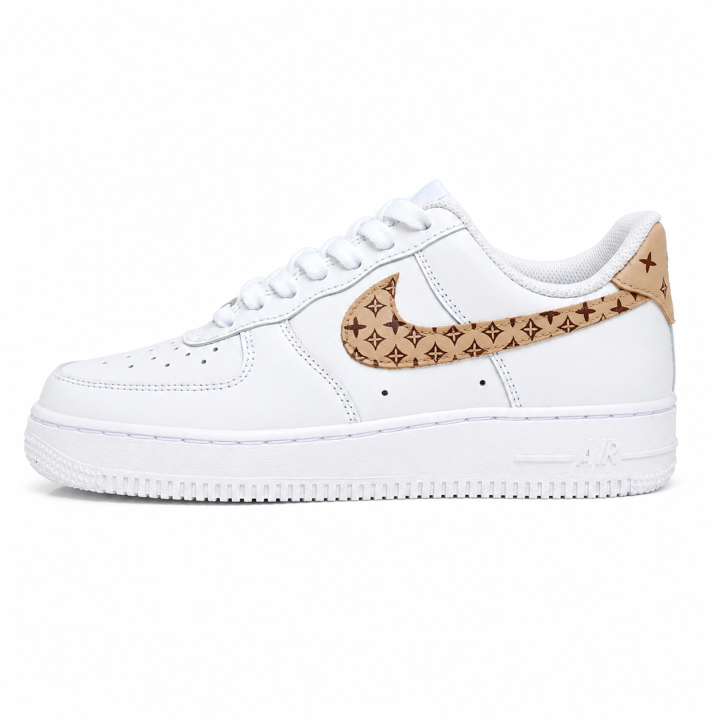 Nike Nike Air Force 1 Skateboard Shoes Unisex Low Top White Brown