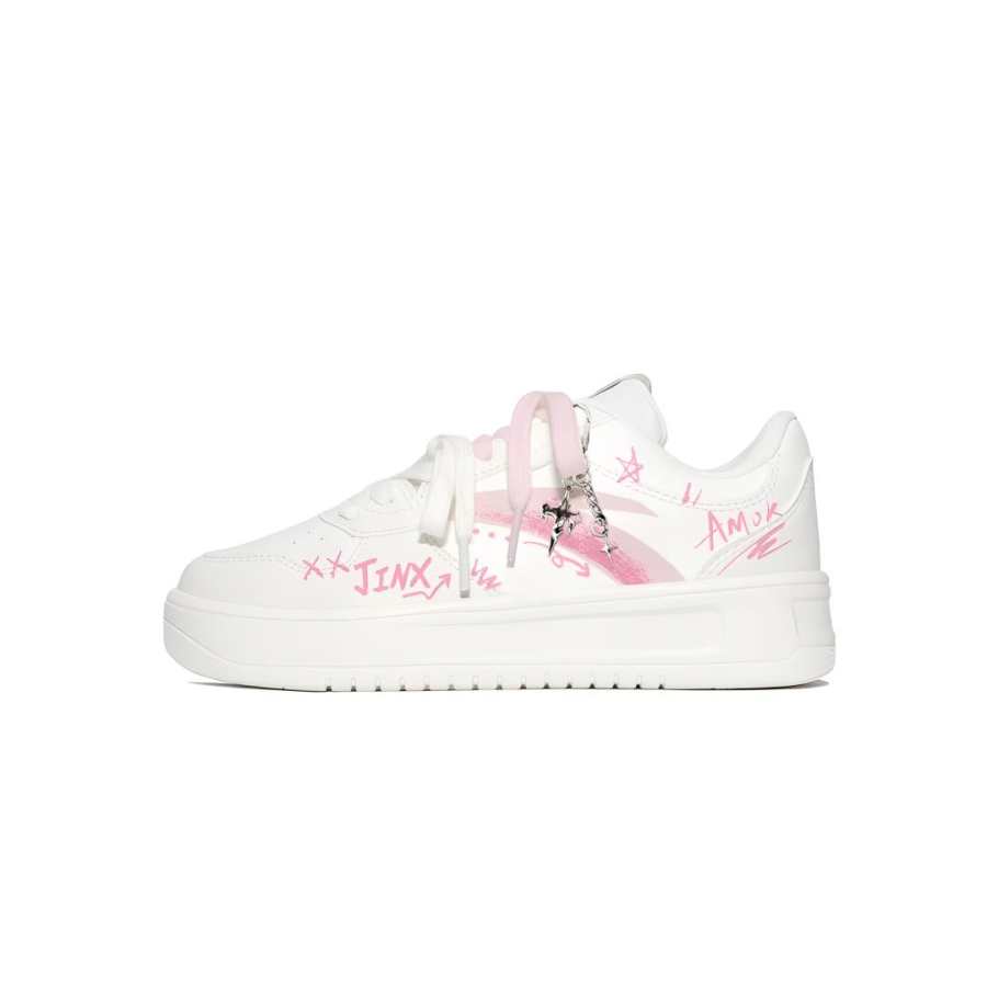 ANTA Easy Skateboard Shoes Women's Low Top Pink