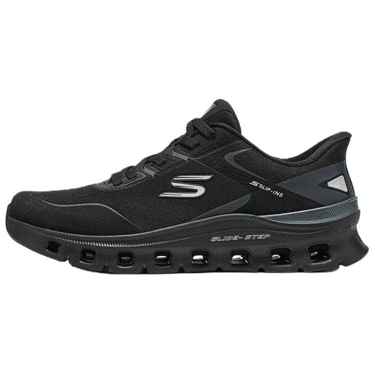 Skechers Sport Running Shoes Men's Low Top Black Gray Color