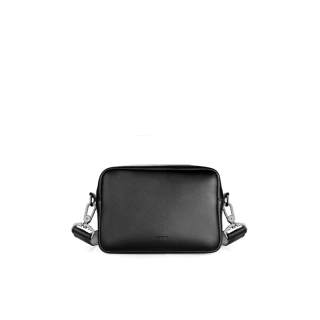 INJOYLIFE Cow Leather Shoulder Bag, Crossbody Bag Men's Black