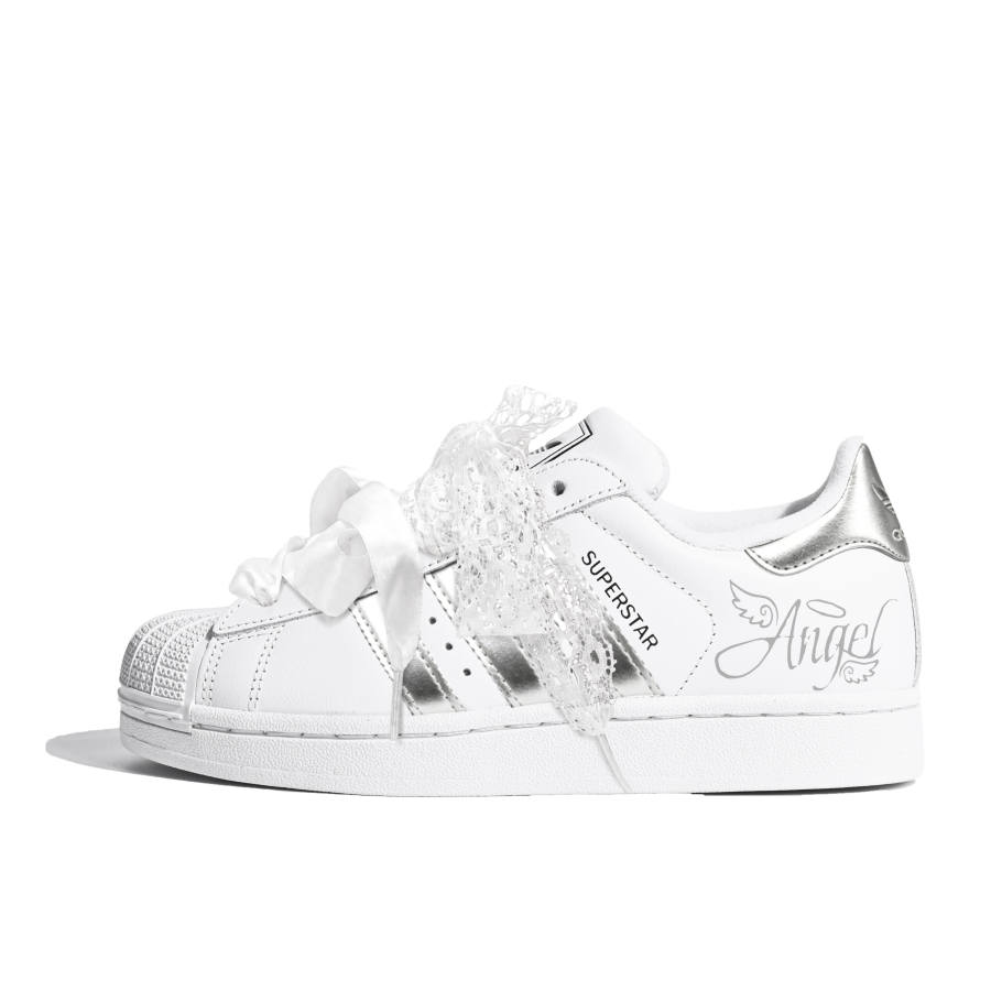 Adidas Originals Superstar 2 Skateboard Shoes Women's Low Top White Silver Multicolor