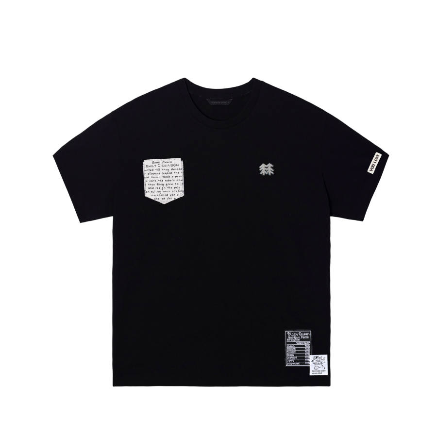 KOLON SPORT T Shirts Unisex Black/Black Crew Neck