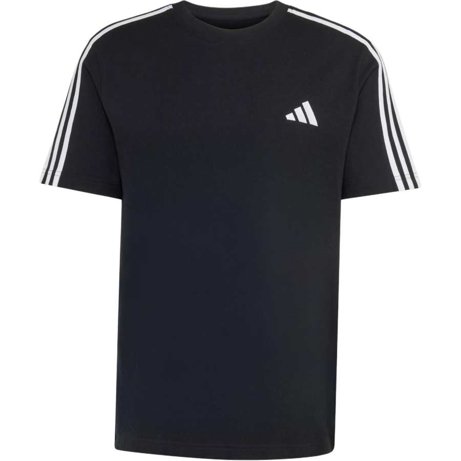 Adidas Adidas ESSENTIALS T Shirts Men's Black/White Crew Neck Moderate