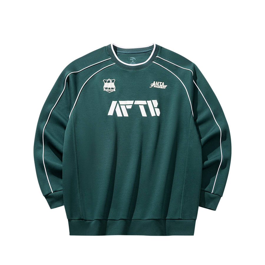 ANTA Basketball Collection Sweatshirts Unisex Bay Green 2 Crew Neck Moderate
