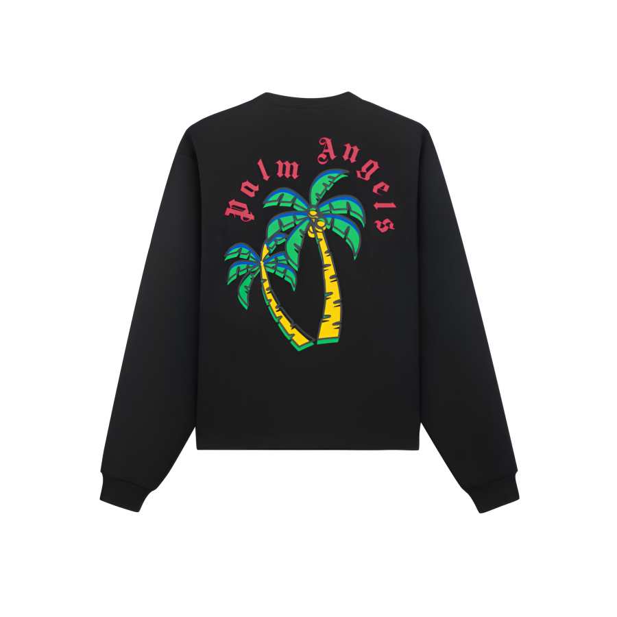 PALM ANGELS Sweatshirts Unisex Crew Neck Moderate Straight Fit