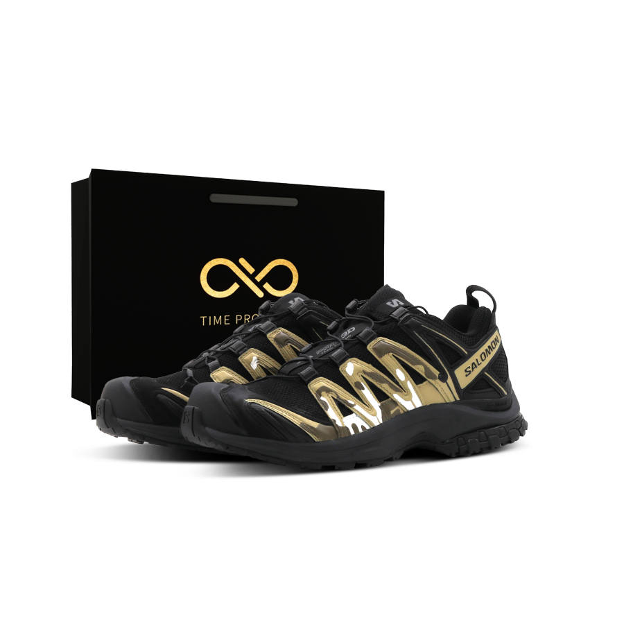 SALOMON XA PRO 3D Running Shoes Unisex Low Top Black Gold