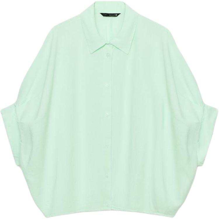 ZARA ZARA Shirts Women's Light Mint Lapel