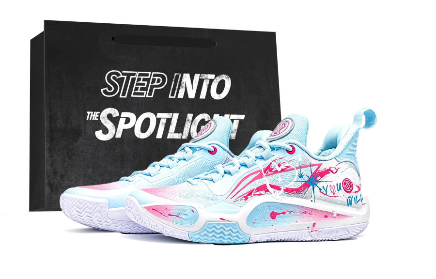 Li-Ning Li Ning Speed 9 Basketball Shoes Men's Low Top Pink Blue