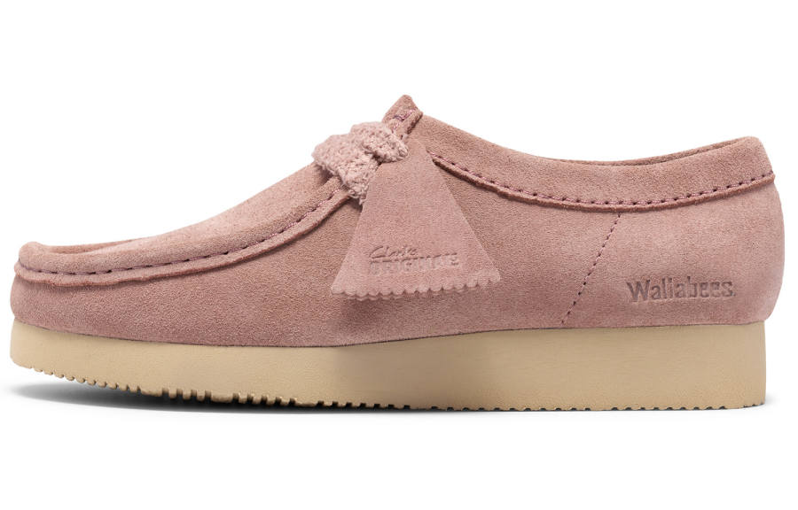 Clarks Casual Shoes Unisex Low Top Pink Gray
