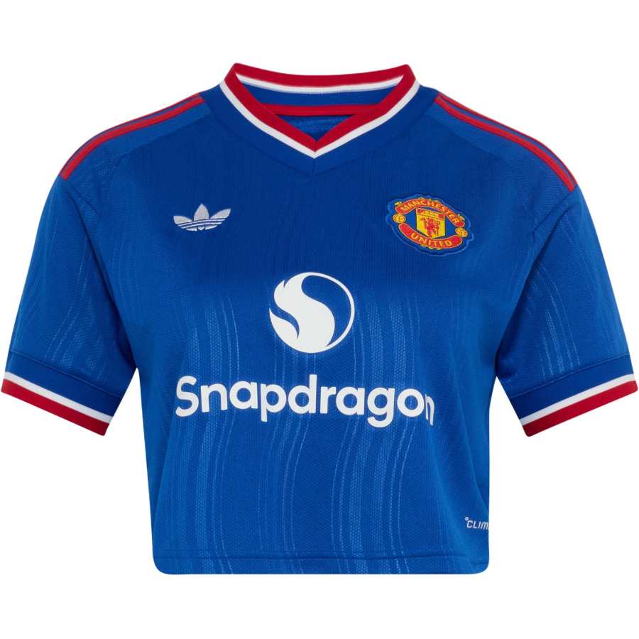 Adidas Originals Manchester United Soccer Jerseys Women's Royal Blue V Neck Moderate