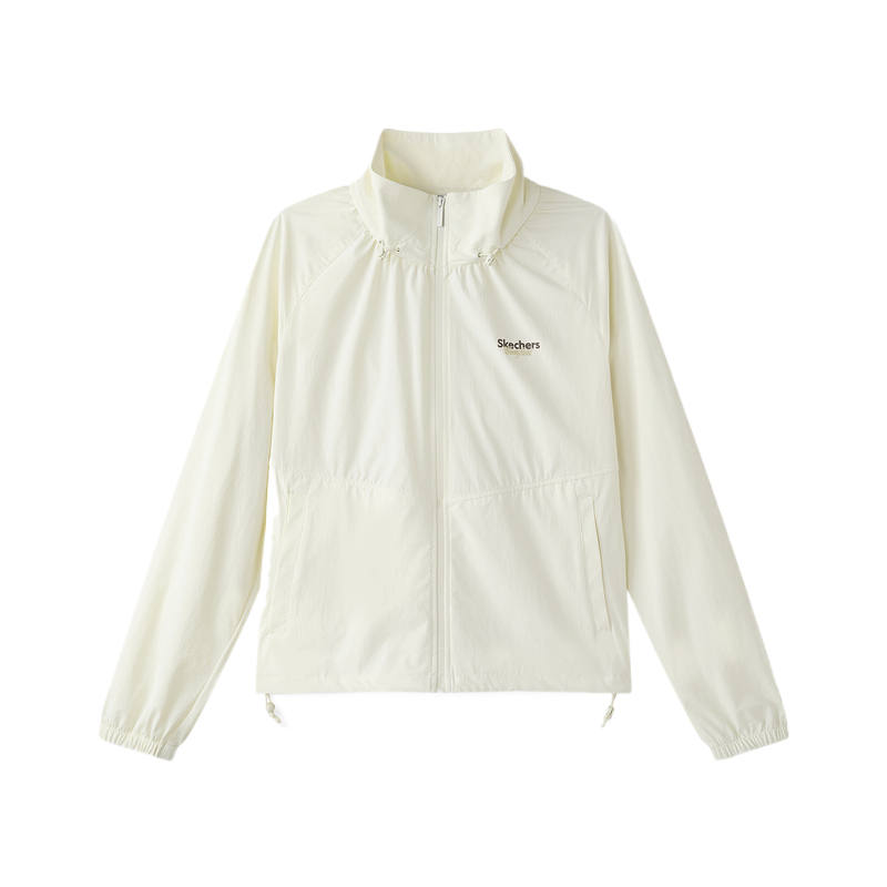 Skechers Jackets Women's Marshmallow White/0074 Stand Collar Moderate Straight Fit