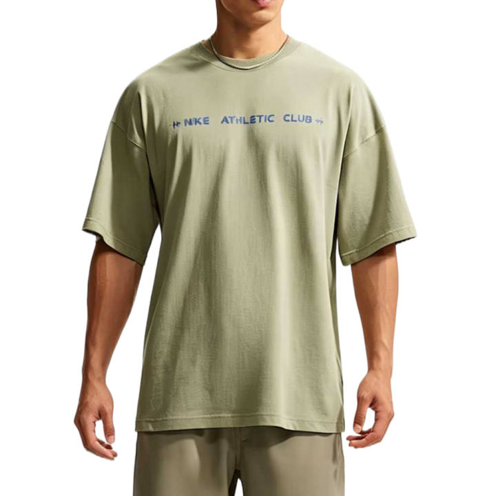 Nike Nike T Shirts Men's Dust Olive/Indigo Storm Crew Neck