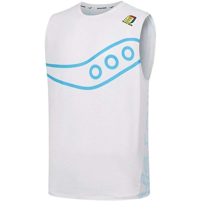 Saucony X Keith Haring Running Tank Tops Men's Oat White Crew Neck Thin