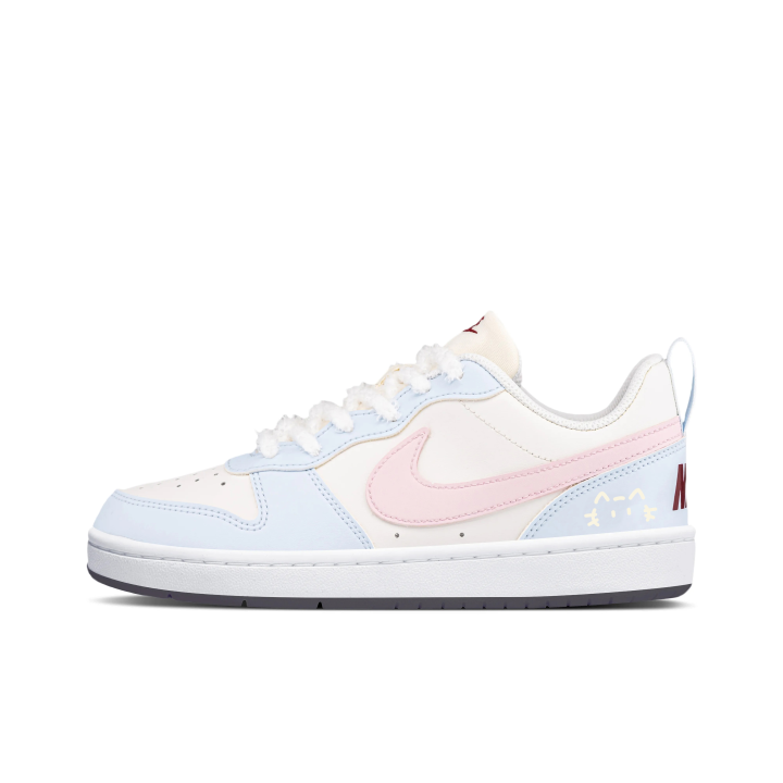 Nike Nike Court Borough Cushioning Breathable Low top Skateboard Shoes Unisex Pink Blue