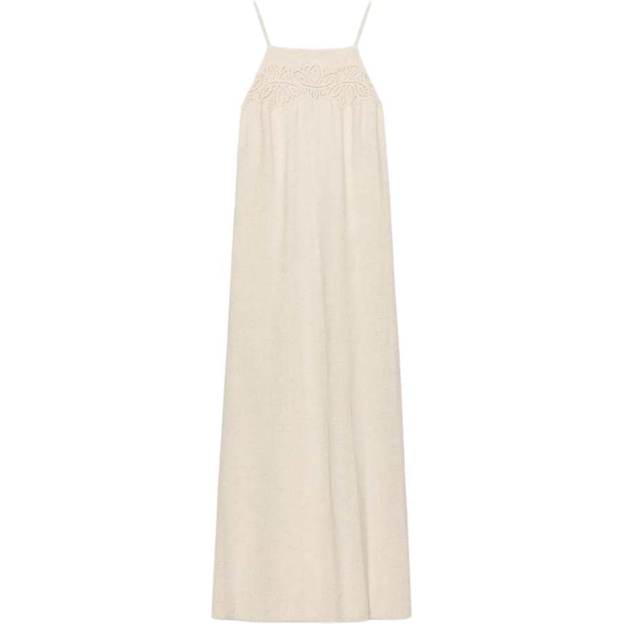 ZARA Slip Dresses Women's White Moderate
