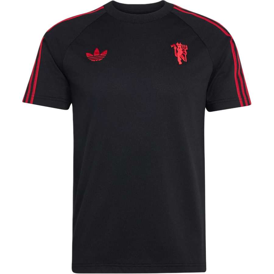 Adidas Originals Manchester United T Shirts Men's Black Crew Neck Moderate Other