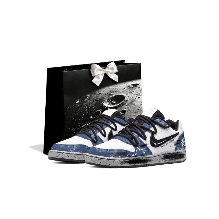 Nike Nike EBERNON Skateboard Shoes Men's Low Top Blue Black