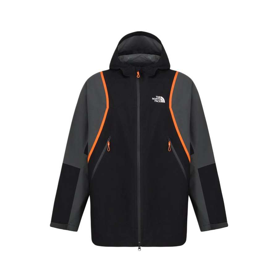 THE NORTH FACE Windbreaker Jackets Men's KT0/Cosmic Black/Ink Carbon Gray Hooded Non Detachable