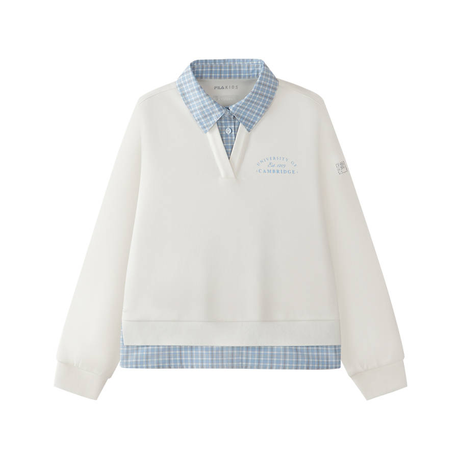 FILA KIDS Sweatshirts Lapel Moderate Stretch