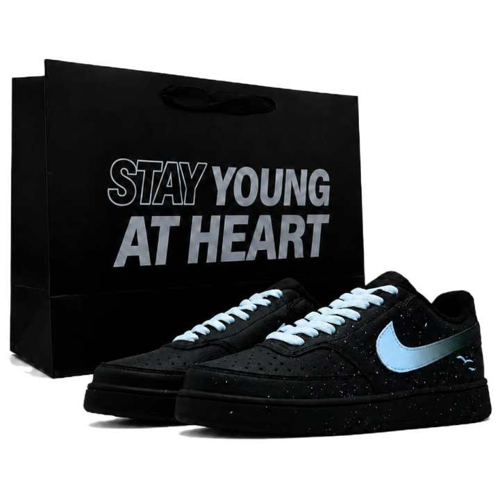 Nike Nike Court Vision Low Skateboard Shoes Men's Low Top Black, Blue