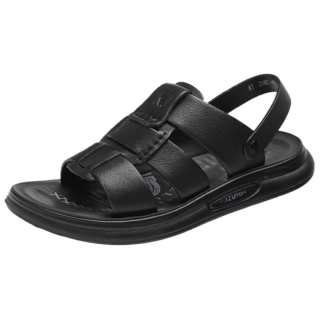 KJ Top Grain Cow Leather Beach Sandals Men's