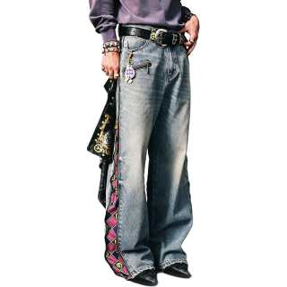 MEDM JOJO Jeans Unisex Blue Moderate Wide Leg Pants
