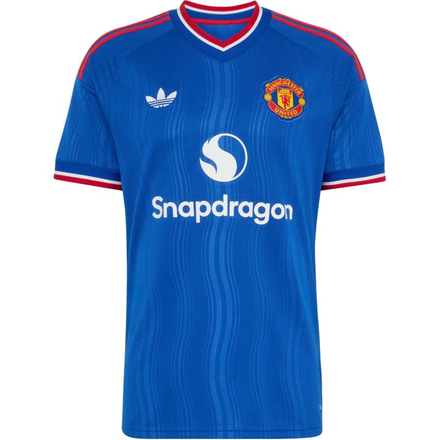 Adidas Originals Manchester United Soccer Jerseys Men's Royal Blue V Neck Moderate