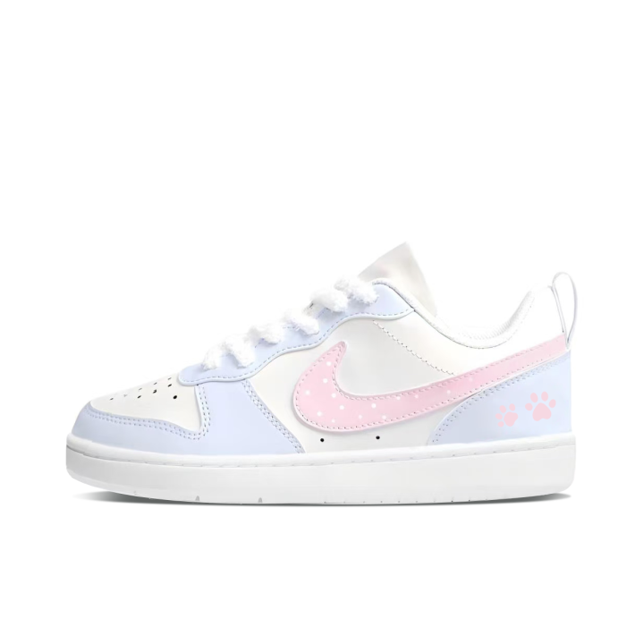 Nike Nike Court Borough Skateboard Shoes Women's Low Top Blue Pink