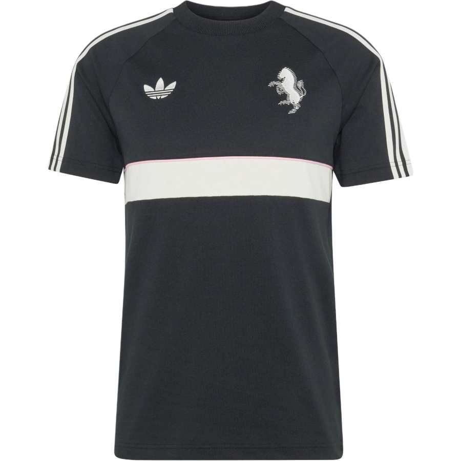 Adidas Originals Juventus T Shirts Men's Black Crew Neck Moderate