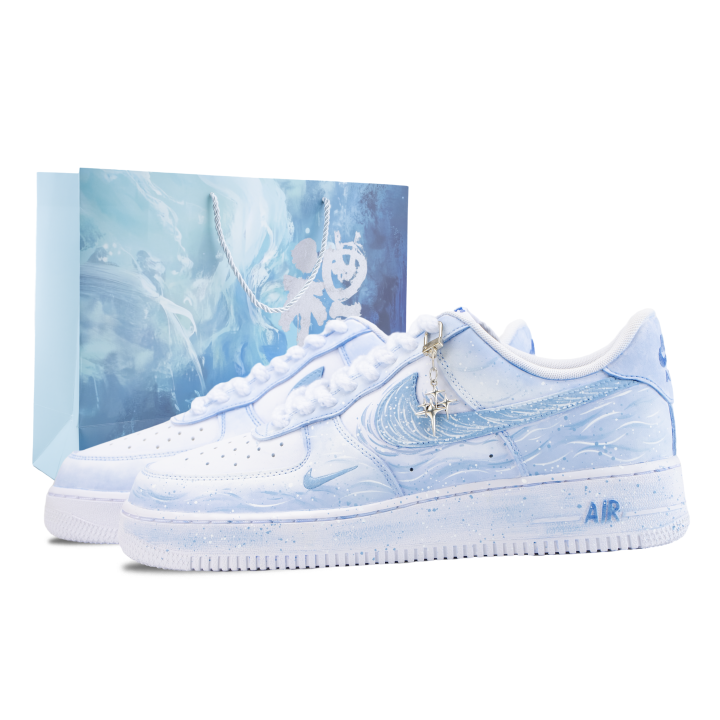 Nike Nike Air Force 1 Skateboard Shoes Men's Low Top White/Blue