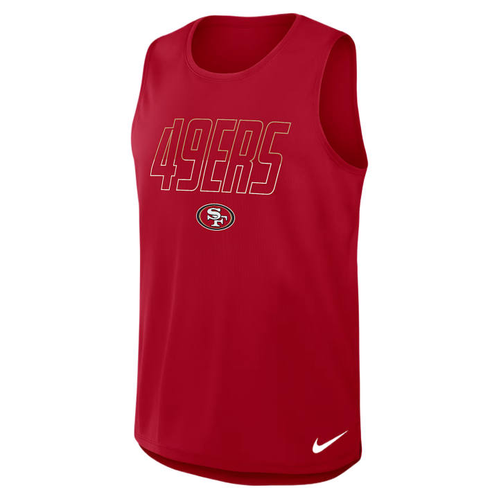 Nike Nike NFL Tank Tops Men's Red Crew Neck Moderate