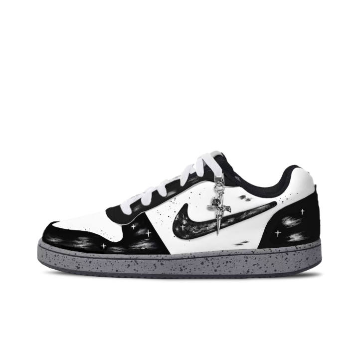 Nike Nike EBERNON Skateboard Shoes Men's Low Top Black White