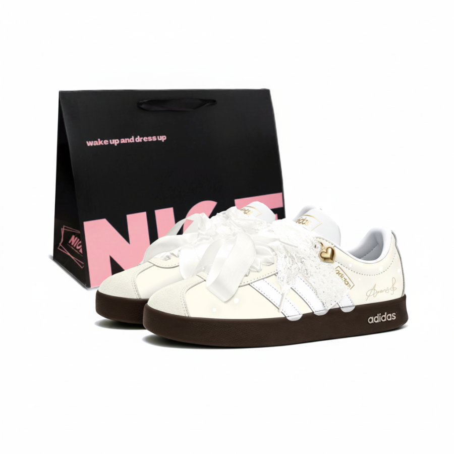 Adidas Adidas VL COURT 2.0 German Army Trainers Unisex Low Top White/Gold